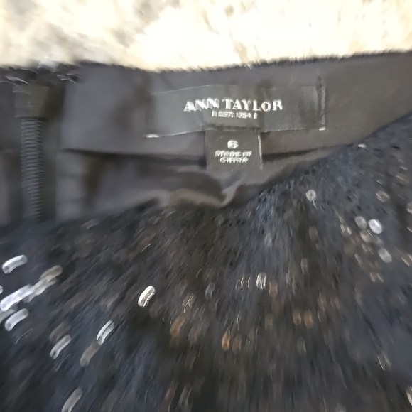 Ann Taylor Black Sequin Mini Pencil Skirt - Picture 4 of 4